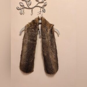 Chico's Brown Faux Fur Scarf